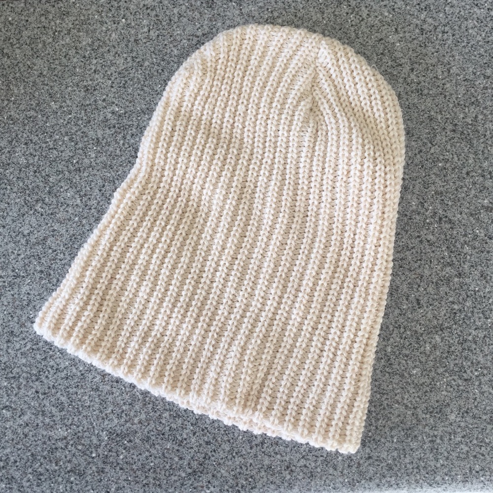 American Apparel White Beanie